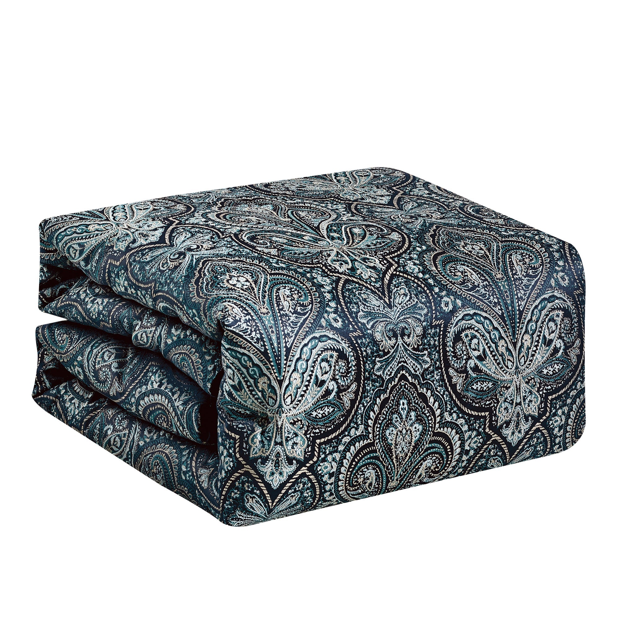 7 Piece Jacquard Bed in a Bag Queen King Comforter Set - 22252