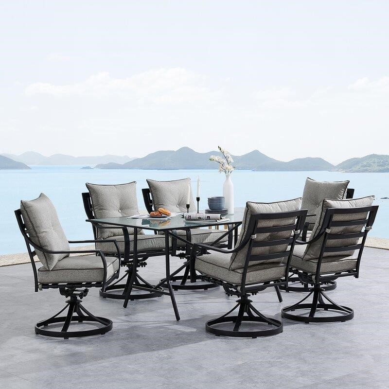 Bozarth Rectangular 6 - Person 38'' Long Dining Set with Cushions