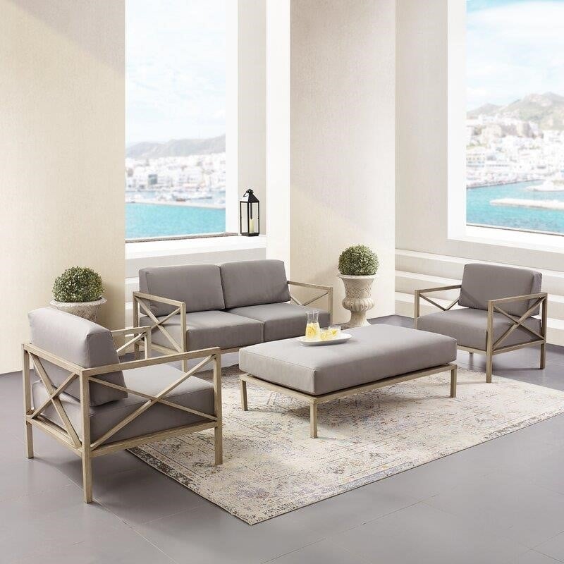 Shaddix Metal 2 - Person Seating Group with Cushions