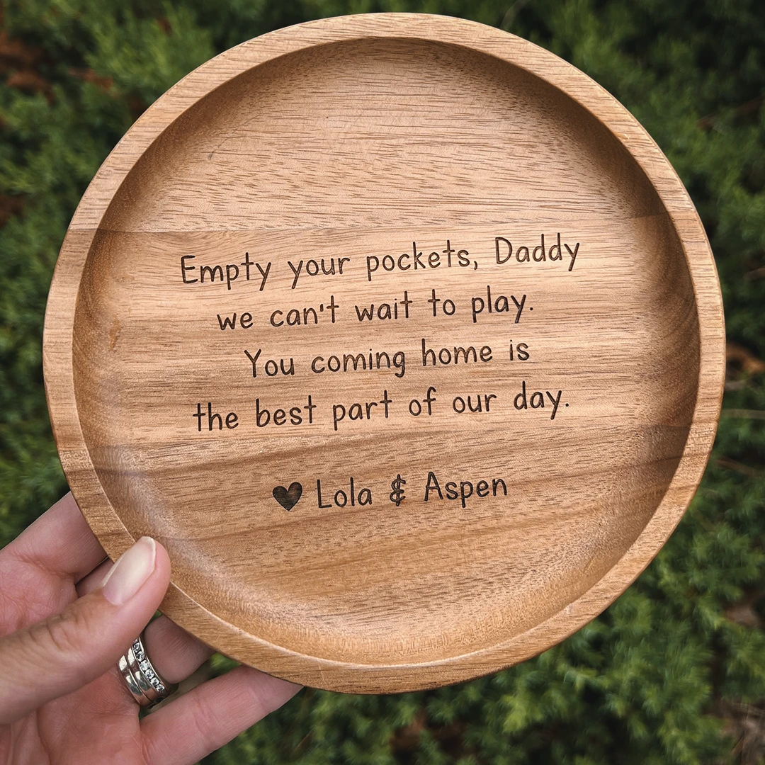 Custom Engraving Walnut Wood Tray