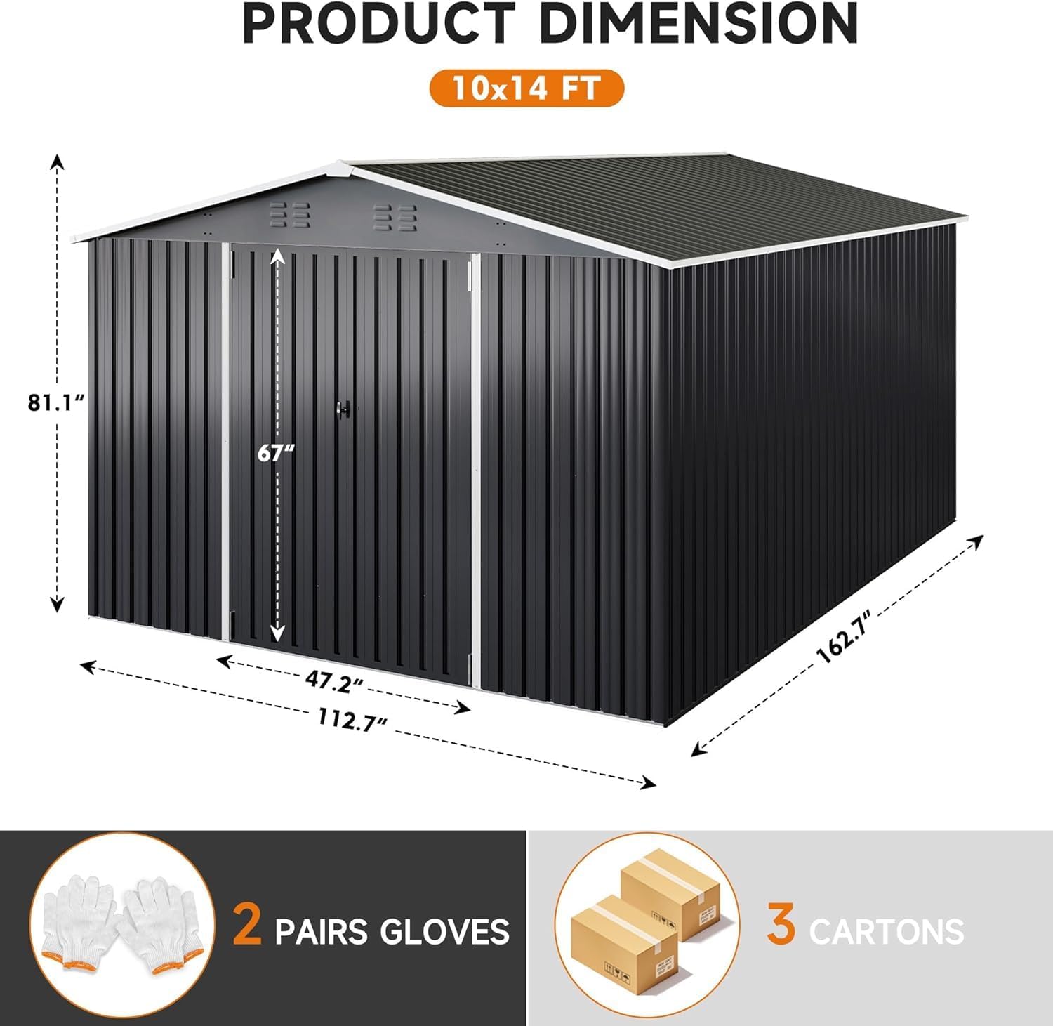 10 x 14 FT Outdoor Storage Shed