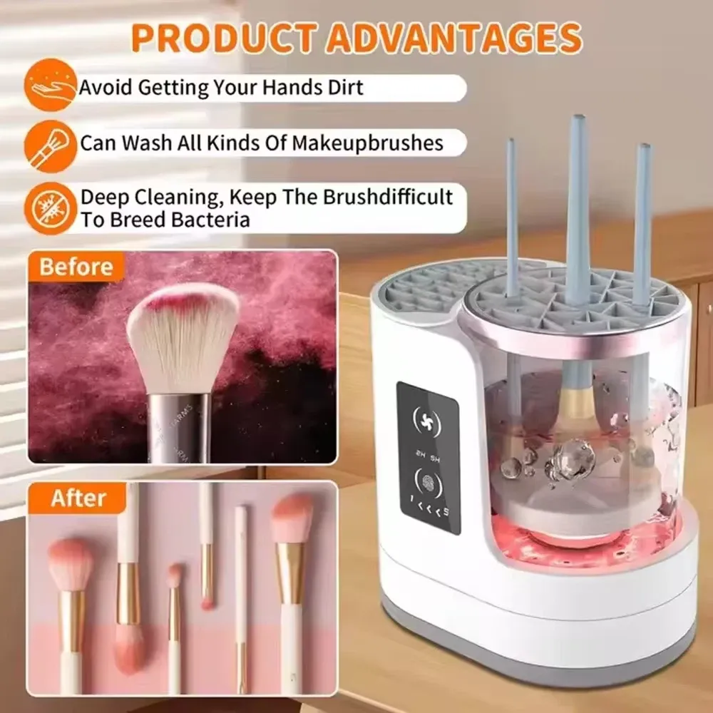 3in1 Electric Makeup Brush Cleaner with Drying Function