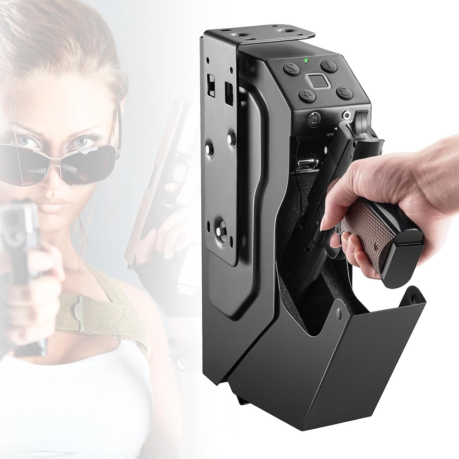 Mounted Biometric Gun Safe For Pistol