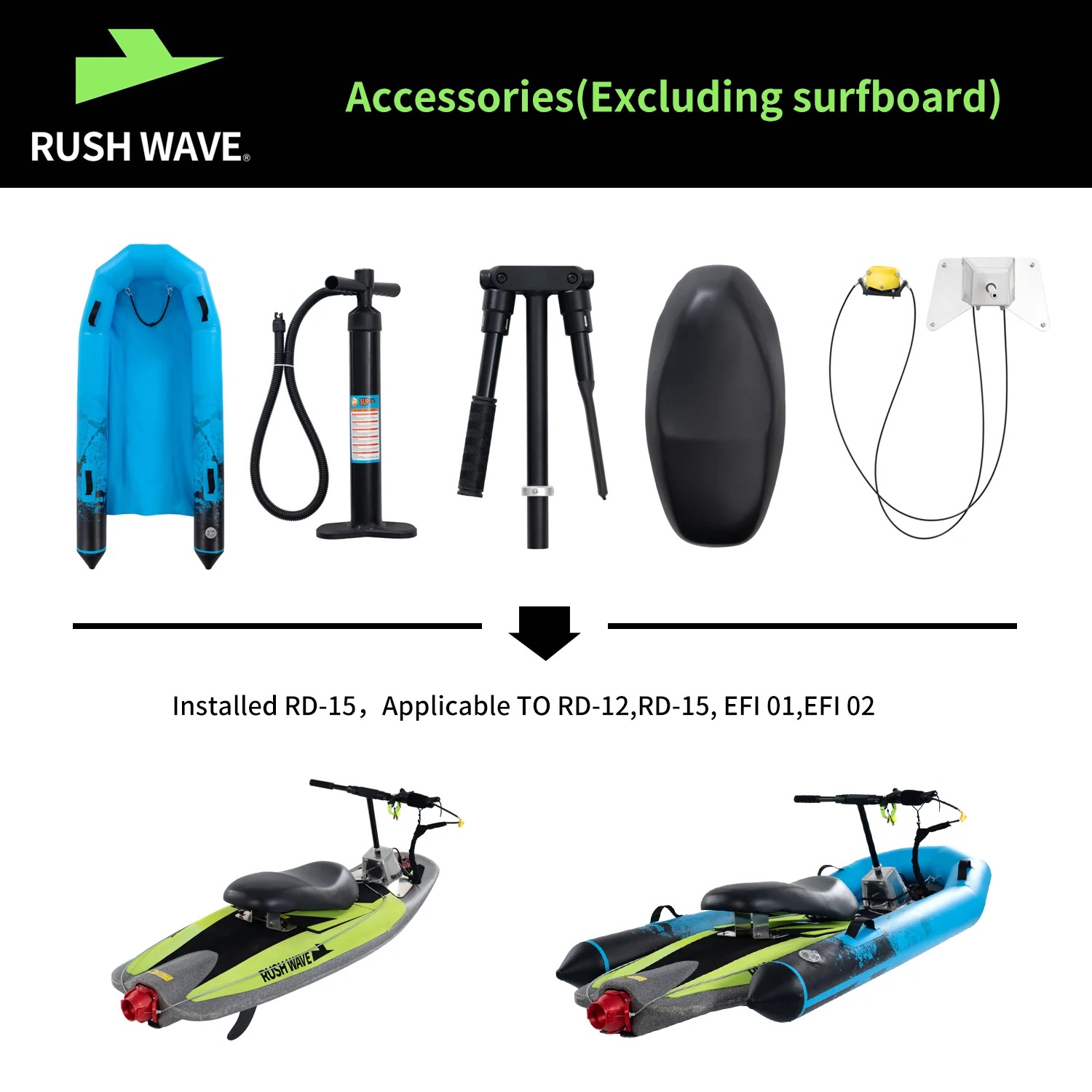 Inflatable Motorized Surf Kayak Combo