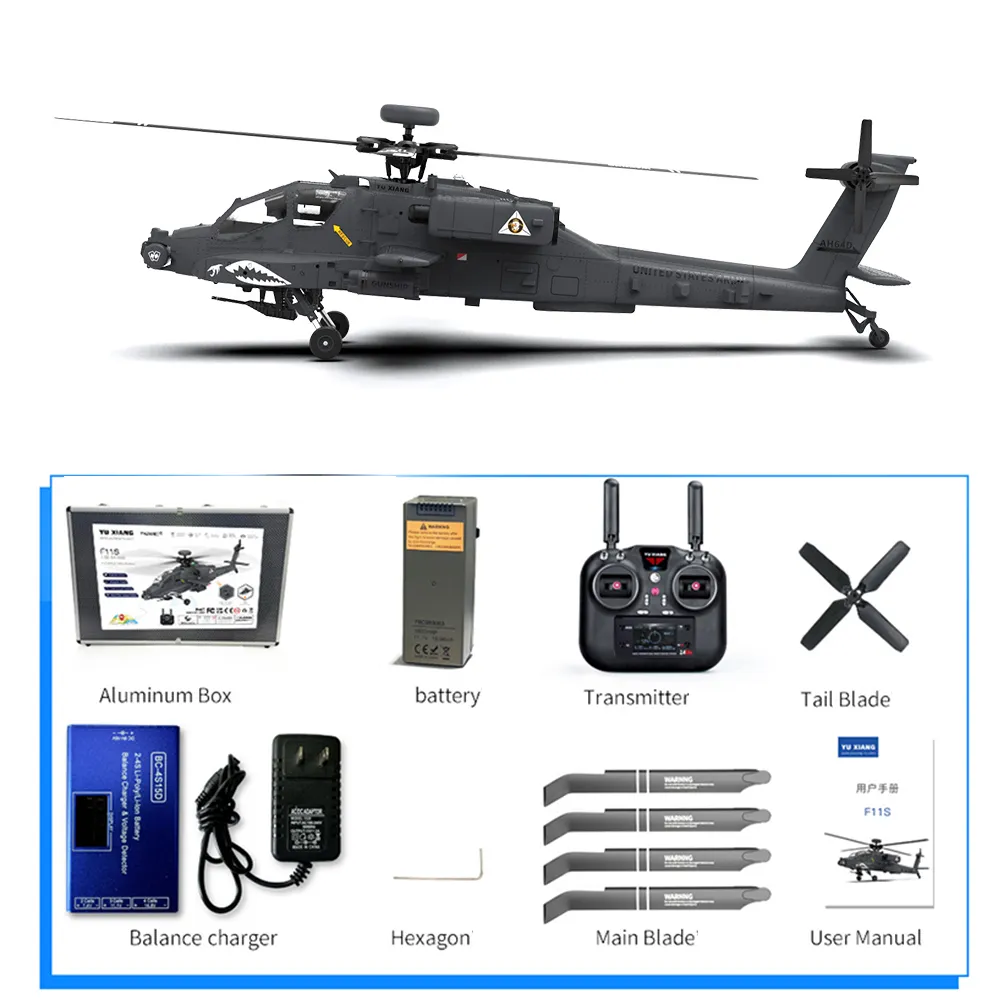 F11S Apache AH-64 GPS Stabilized RC Helicopter