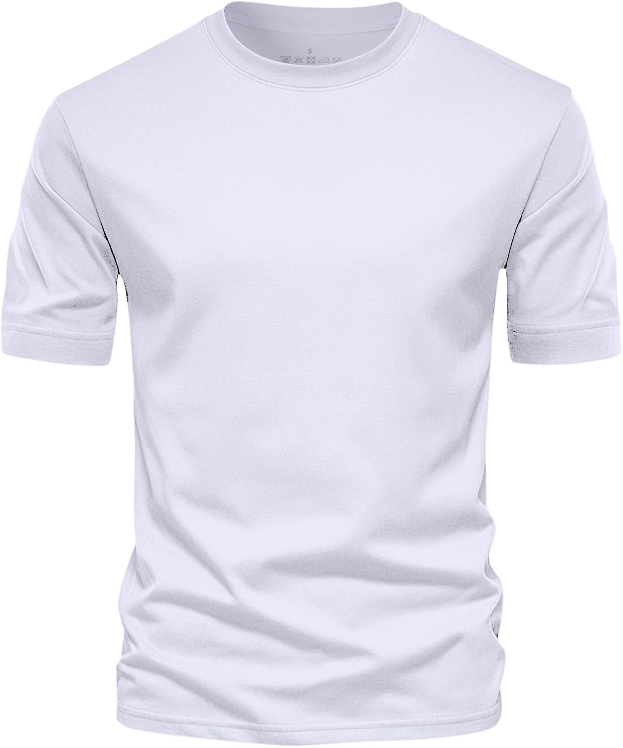 Huata Men's T-Shirt Short Sleeve Crewneck Cotton Tees