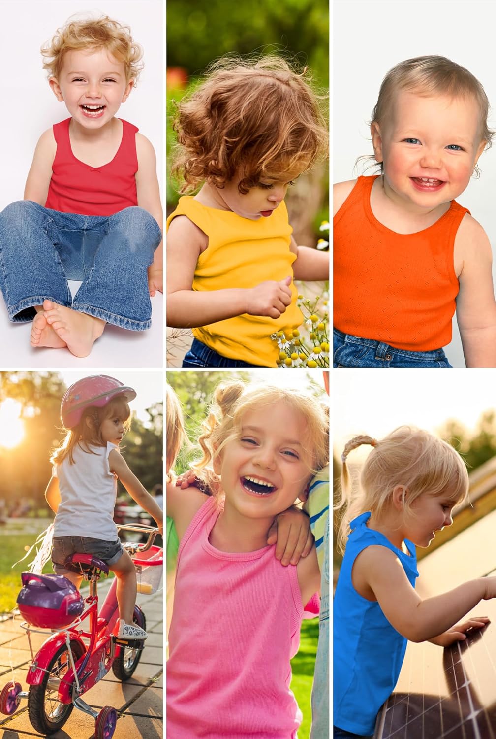 QBK 2T-13Years Girls Tank Tops Cotton Dance Basic Sleeveless Undershirts for Gymnastics Ballet Dancewear