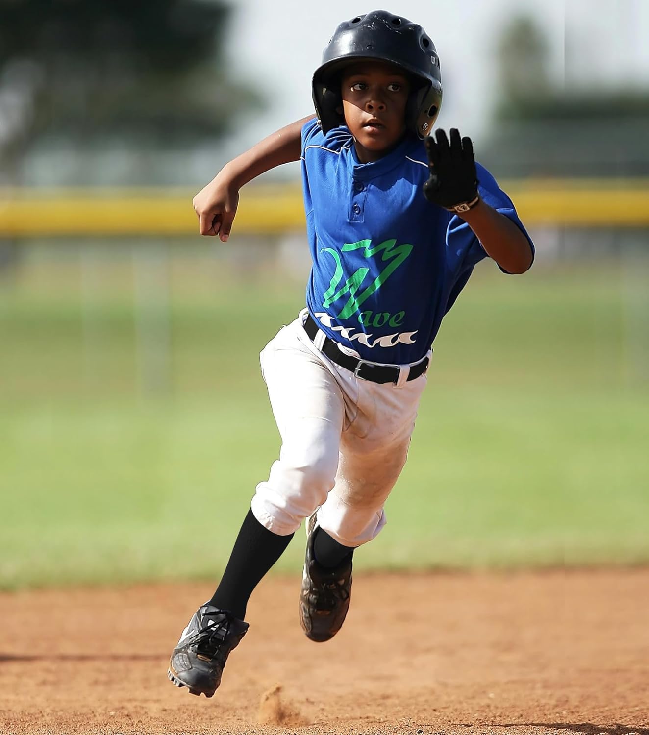 QBK Youth Baseball Socks & Belt Combo Set for Kids 2-16 Years -Softball/Tee Ball Accessories (1 Pair + 1 Belt, Unisex)