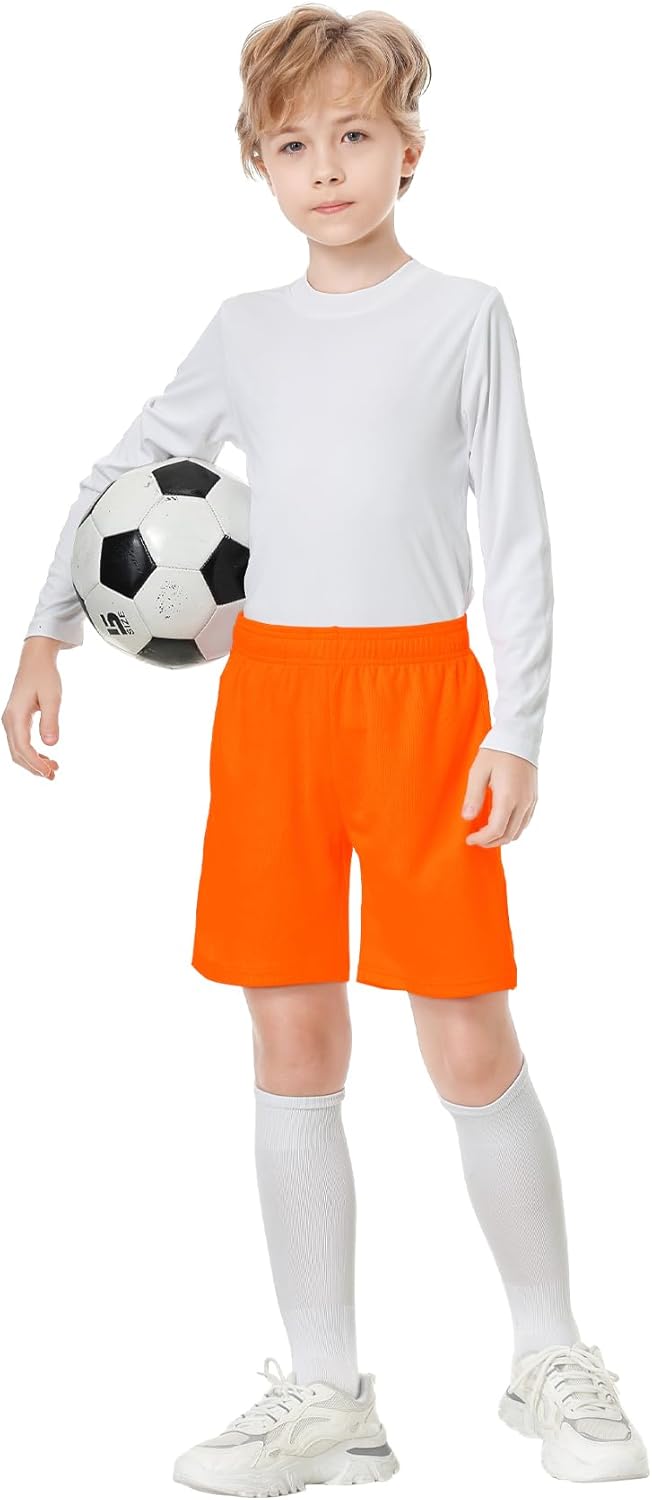 QBK Toddler to Youth Athletic Shorts for Boys and Girls Soccer Basketball Sports