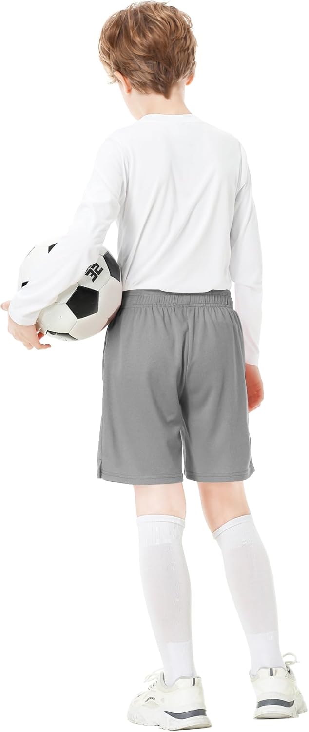 QBK Toddler to Youth Athletic Shorts for Boys and Girls Soccer Basketball Sports