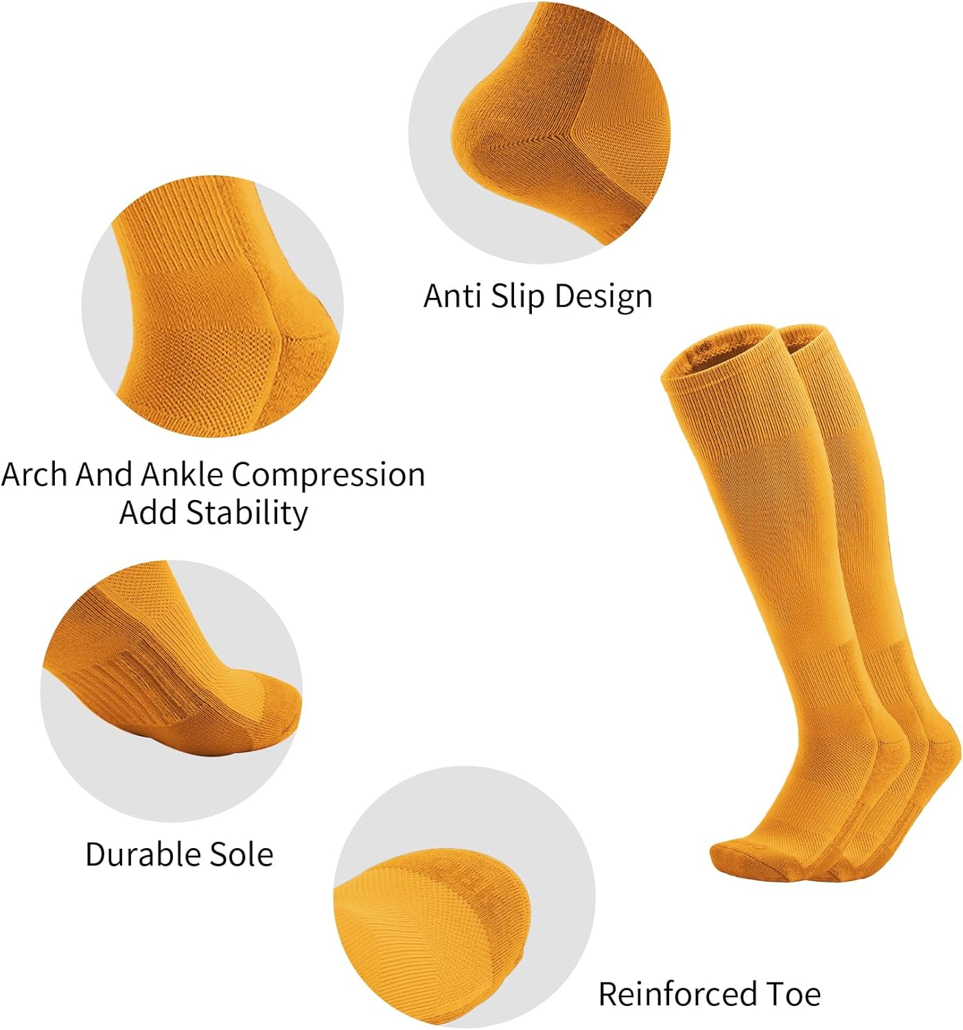 QBK 2 Pairs Toddler To Youth Baseball/Softball Socks - Soccer T-Ball Team Sport Socks For Kids Boys And Girls