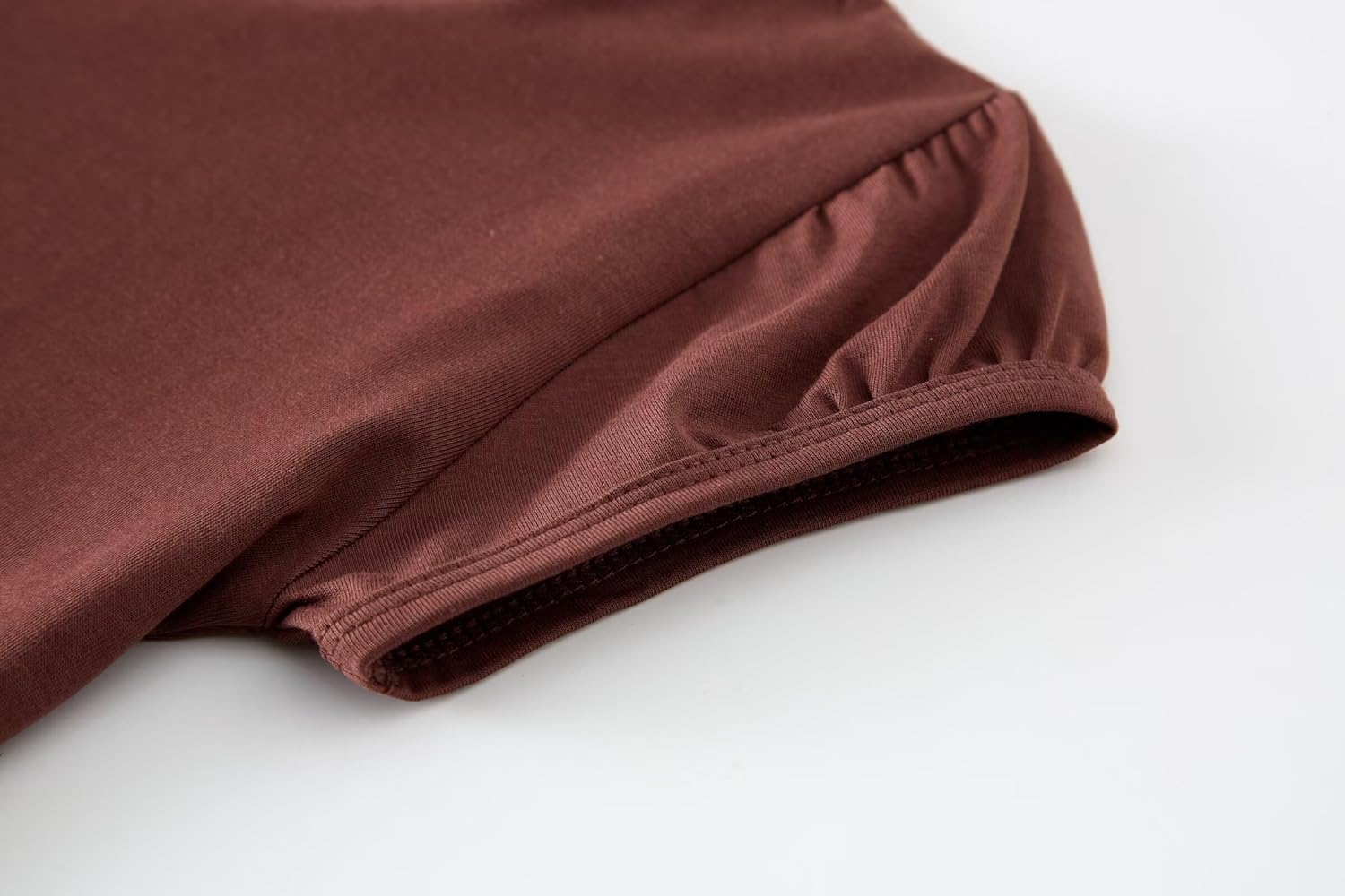 Huata Girls Short Puff Sleeve Tee Basic T-Shirt 2 Packs Crewneck