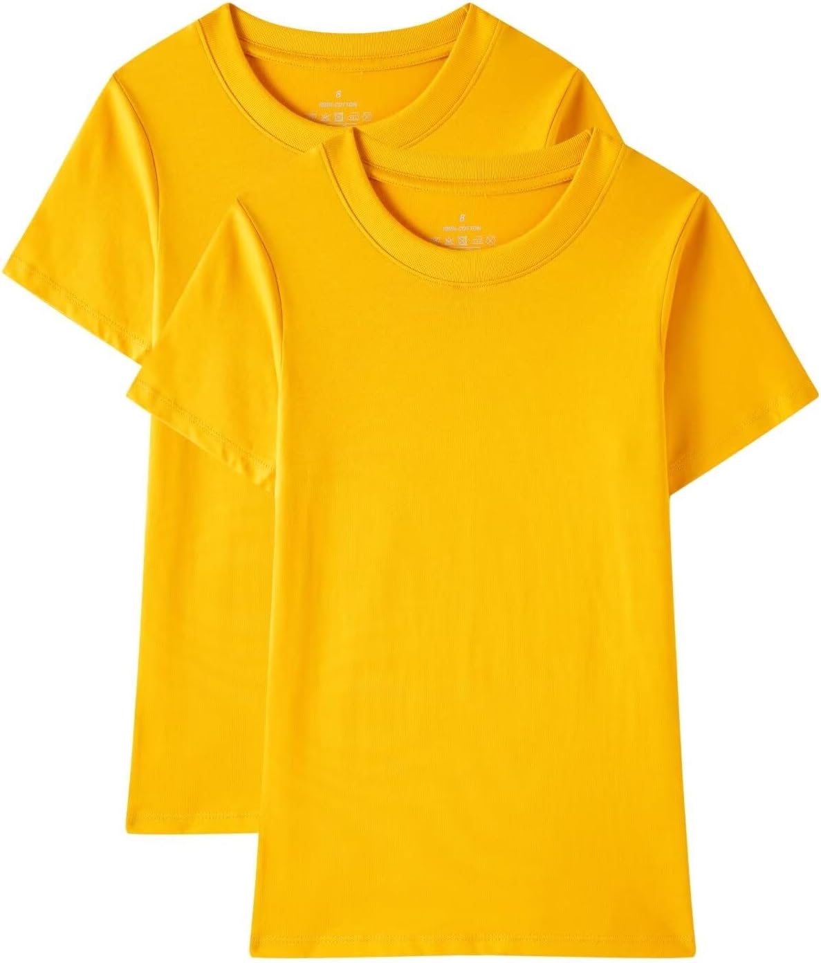 Huata Boys Girls Short Sleeve Tee T-Shirt Crewneck 2 Packs