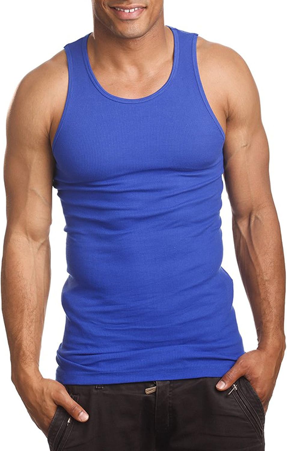 Mens Camo Muscle Tank Top Gym Work Out Super Thick 3 Pack