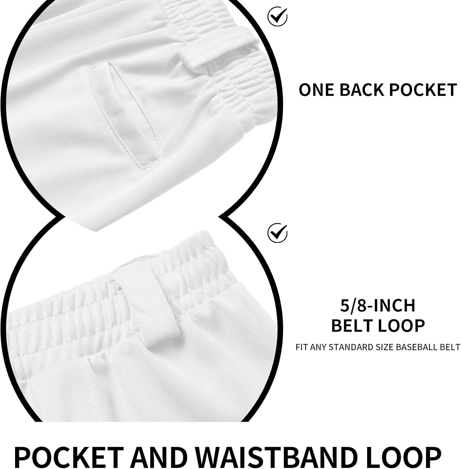 QBK 2T/3T/4T/5T to Youth Toddler Boys Knicker Baseball Pants Girl Softball Pants Kids Tee Ball Pants