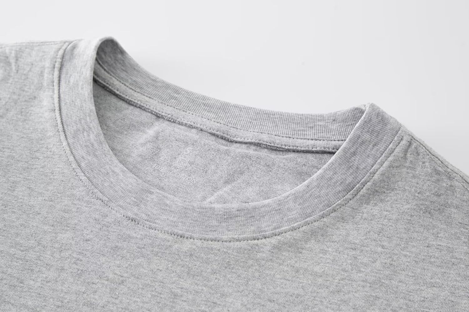 Huata Men's T-Shirt Long Sleeve Crewneck Cotton Tees