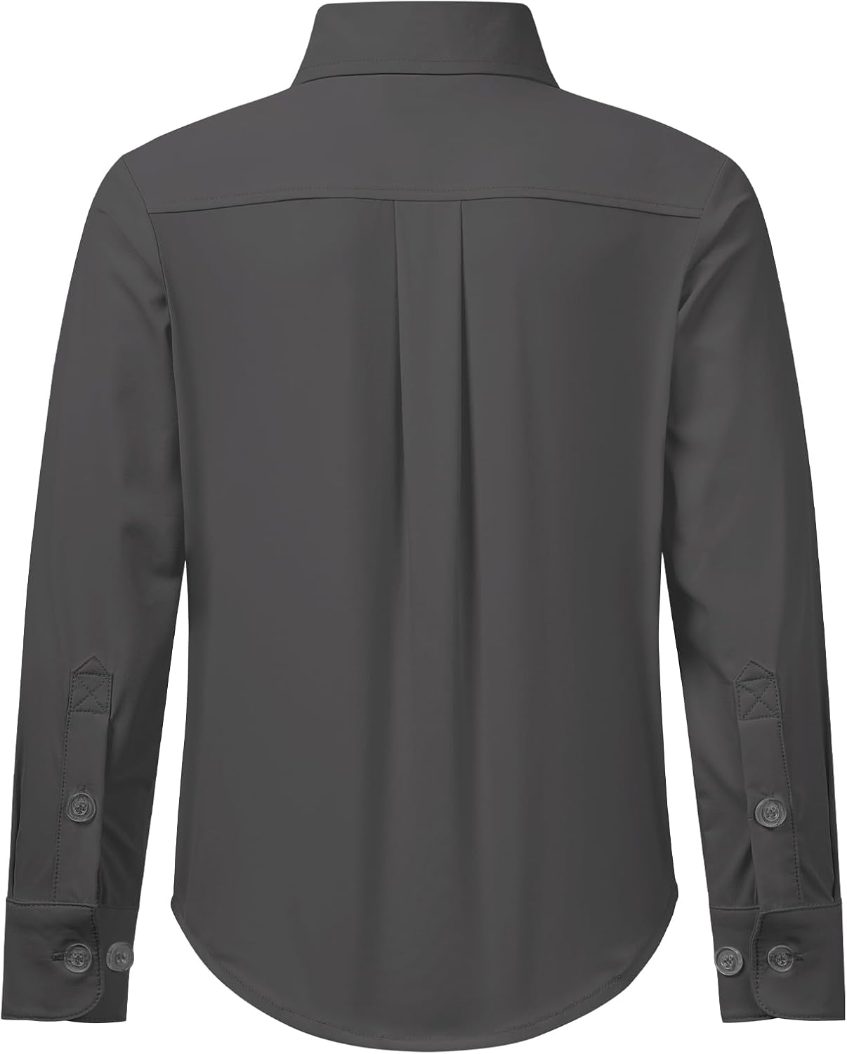 2T-16Y Boys' Stretch Long Sleeve Button Down Toddler Dress Shirt Wrinkle Free Oxford Uniform Shirt with Chest Pocket