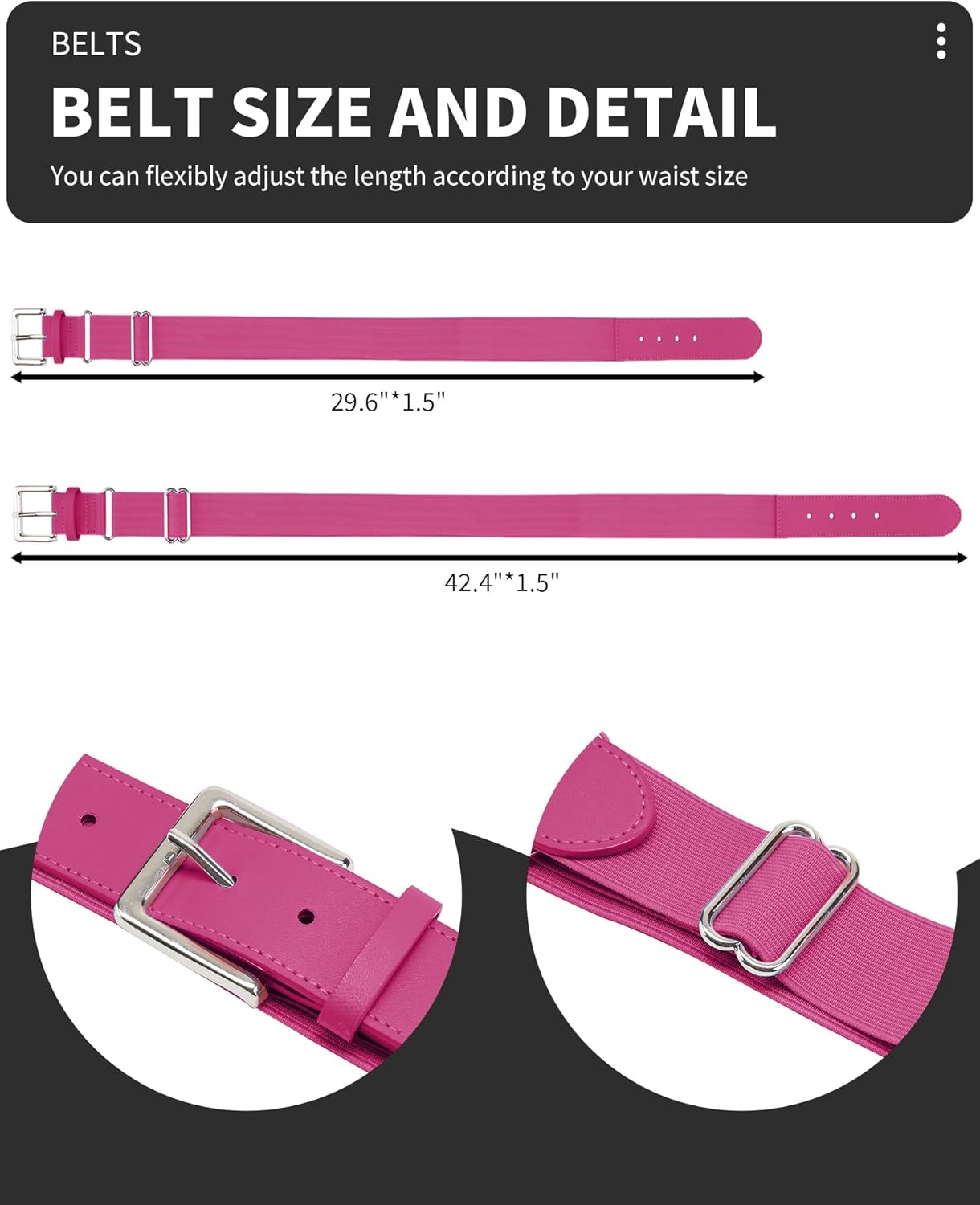 QBK 2T/3T/4T/5T Toddler Baseball Socks And Belt Youth Softball Tee Ball Combo Set for Boy Girl (1 Pairs of Socks & 1 Belt)