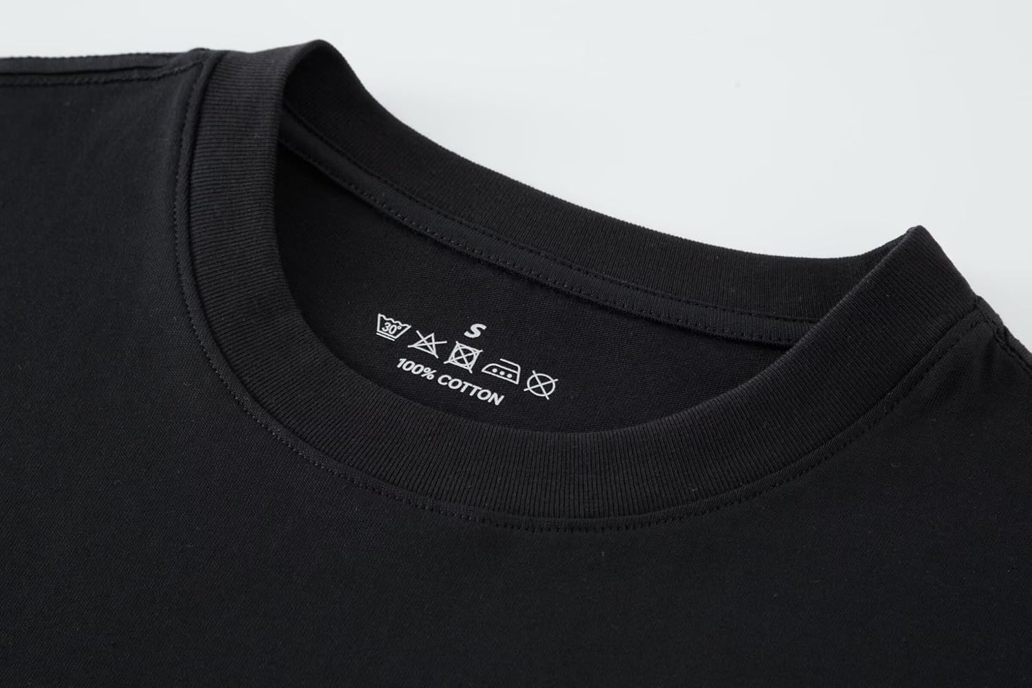 Huata Men's T-Shirt Long Sleeve Crewneck Cotton Tees