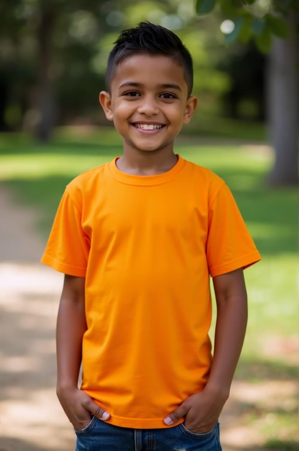 Huata Boys Girls T-Shirt Basic Basic Short Sleeve Crewneck Girls Tee 2 Packs