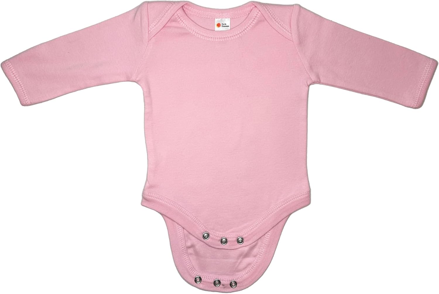 Earth Elements Baby Long Sleeve Bodysuit 12-18 Months Pink