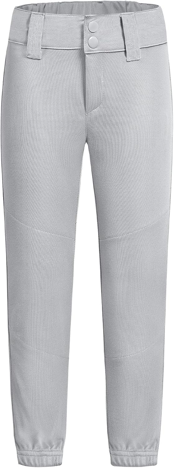 QBK 2T-17Y Toddler Baseball Pants Youth Softball Pants Kids Tee Ball Pants for Boy Girl