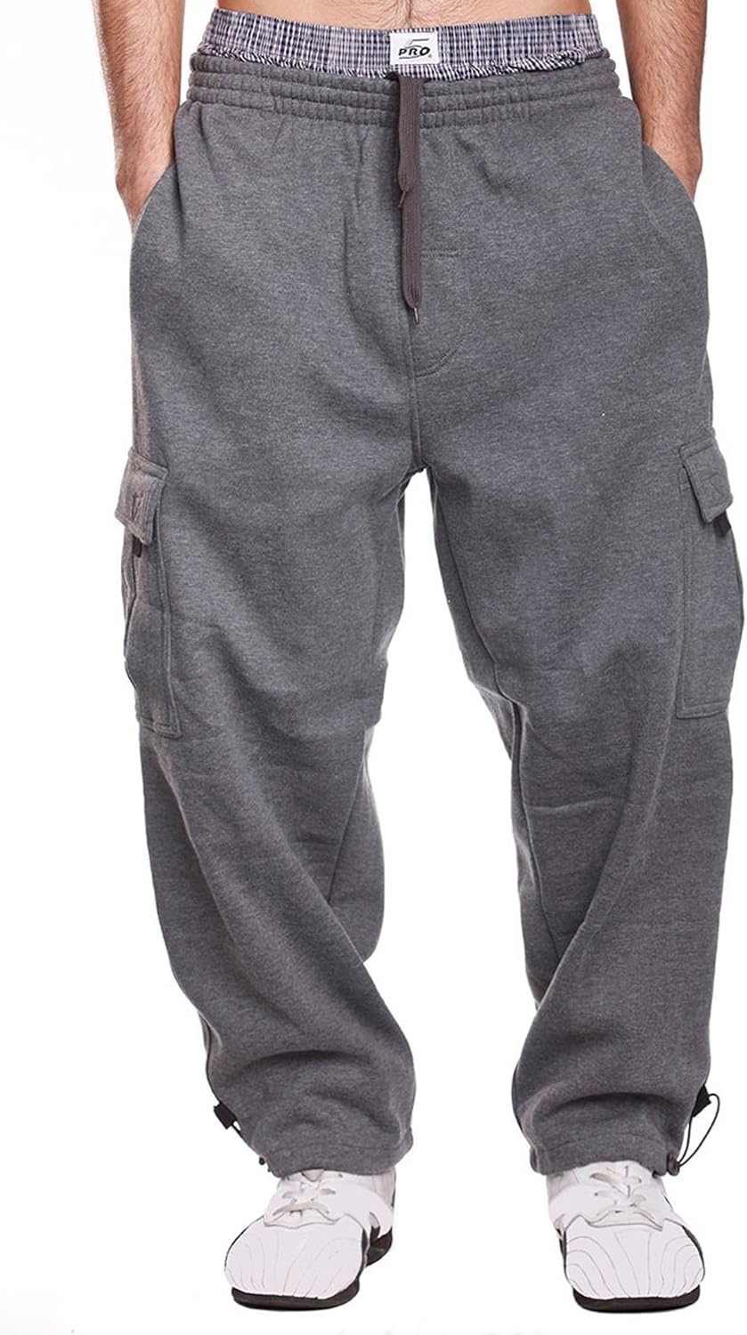 Mens Fleece Cargo Sweatpants
