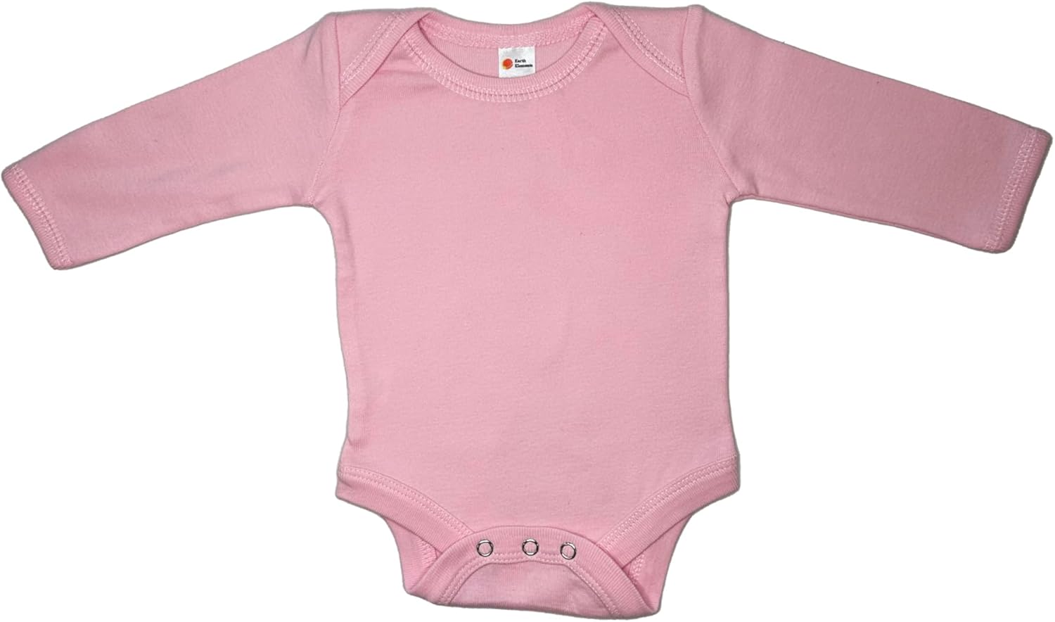 Earth Elements Baby Long Sleeve Bodysuit 12-18 Months Pink