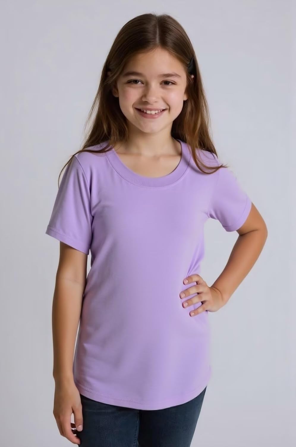 Huata Boys Girls Short Sleeve Tee T-Shirt Crewneck 2 Packs