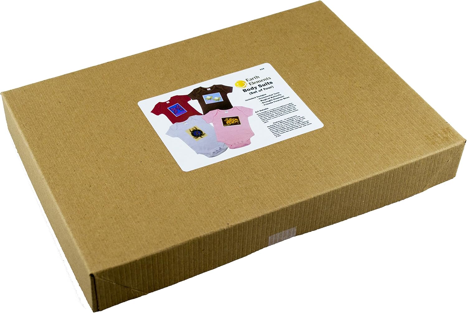 Earth Elements Baby Girls’ Short Sleeve Bodysuits (Set of 4)