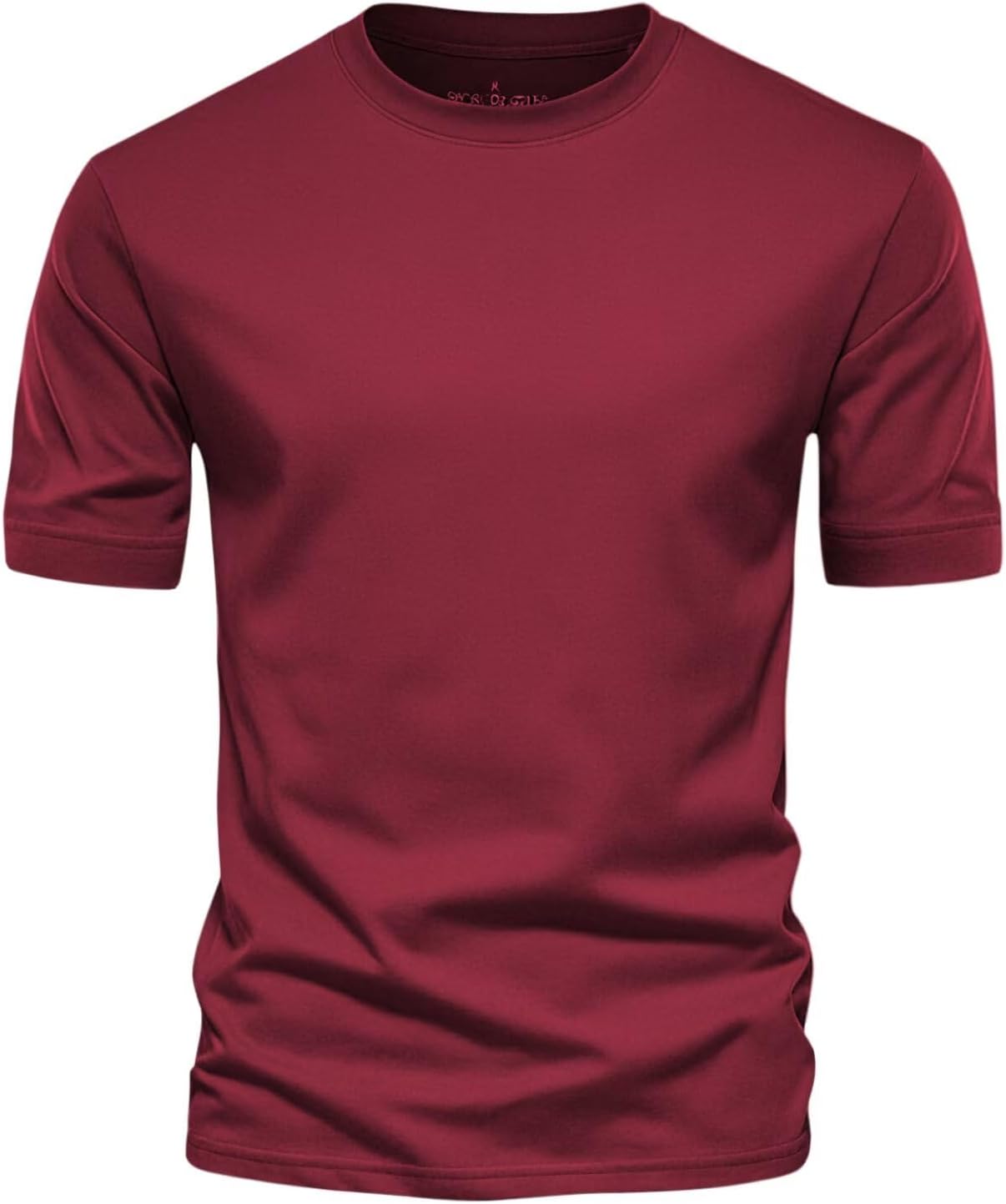 Huata Men's T-Shirt Short Sleeve Crewneck Cotton Tees