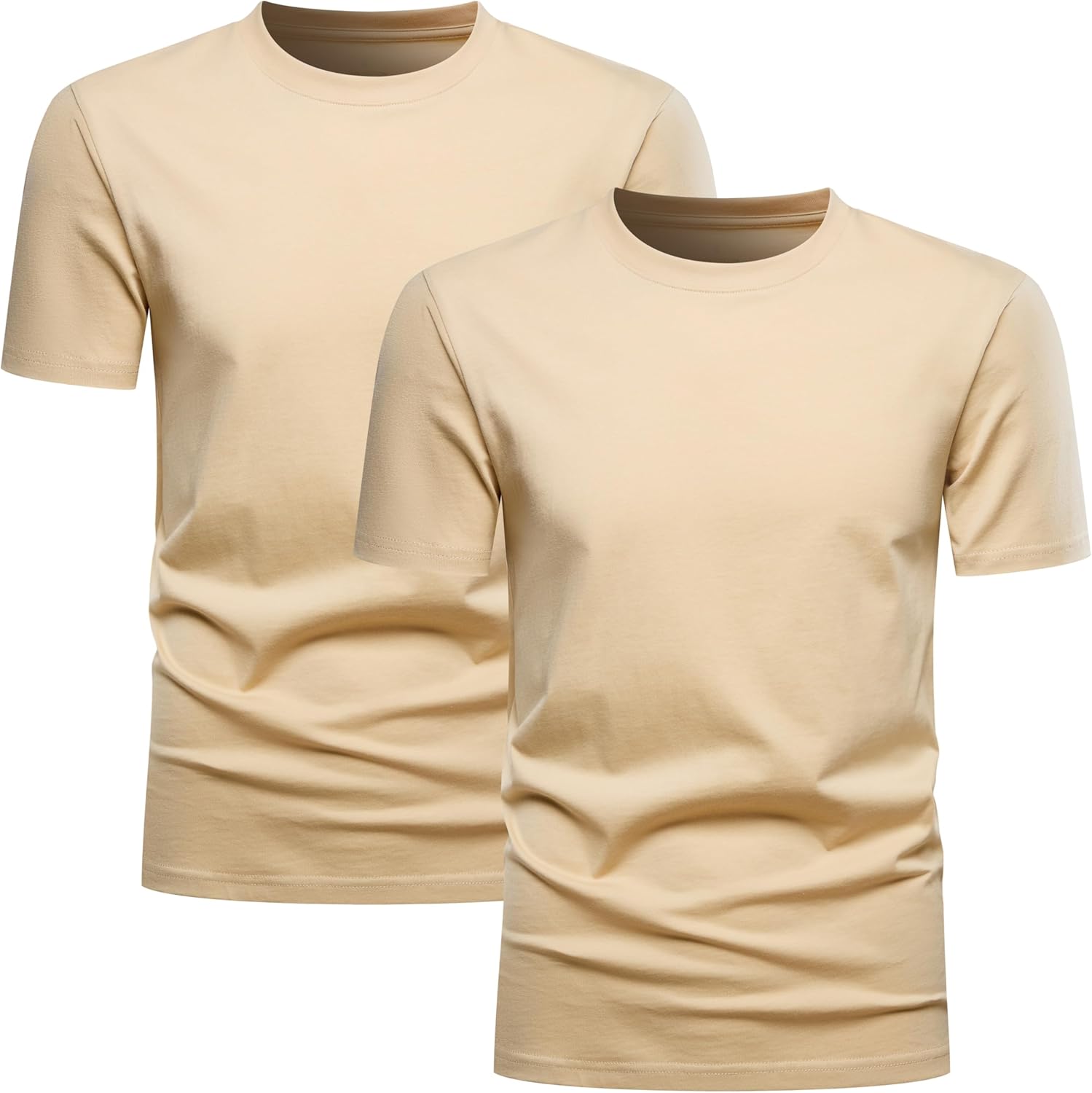 Huata Men's T-Shirt Short Sleeve Crewneck Cotton Tees