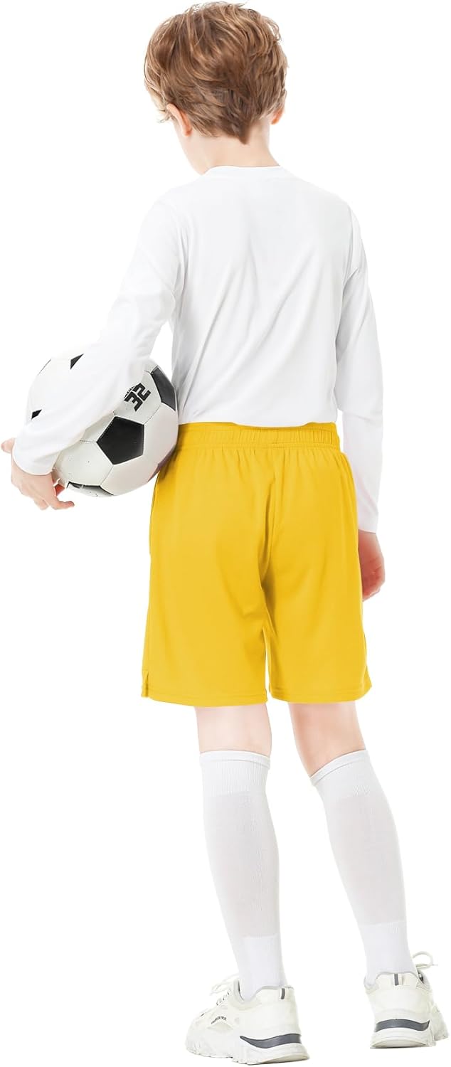 QBK Toddler to Youth Athletic Shorts for Boys and Girls Soccer Basketball Sports