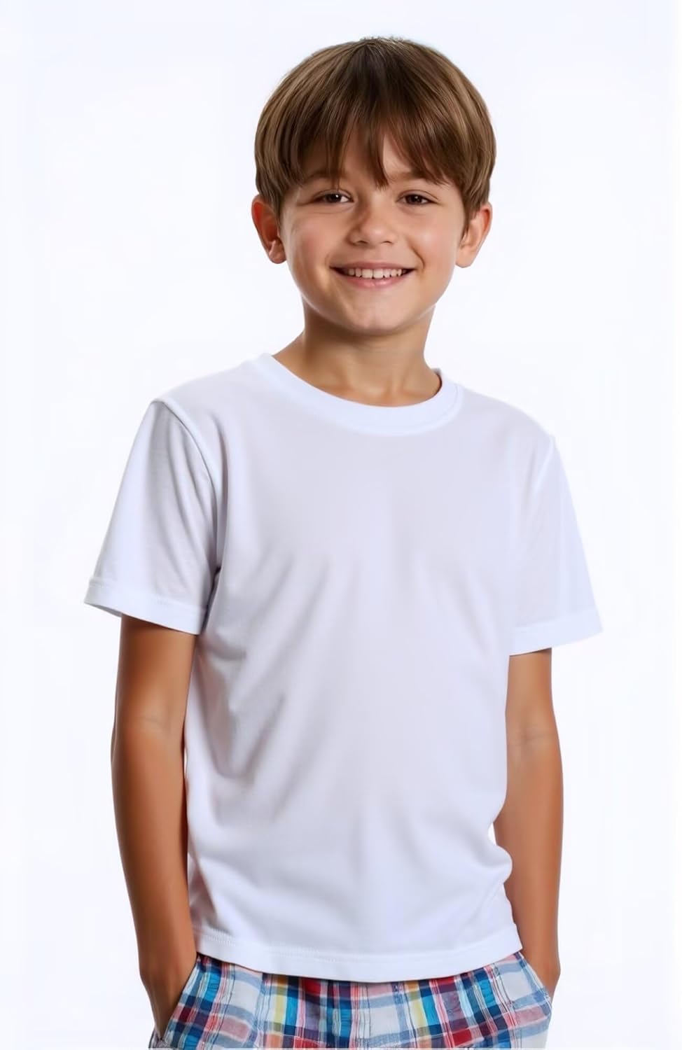 Huata Boys Girls Short Sleeve Tee T-Shirt Crewneck 2 Packs