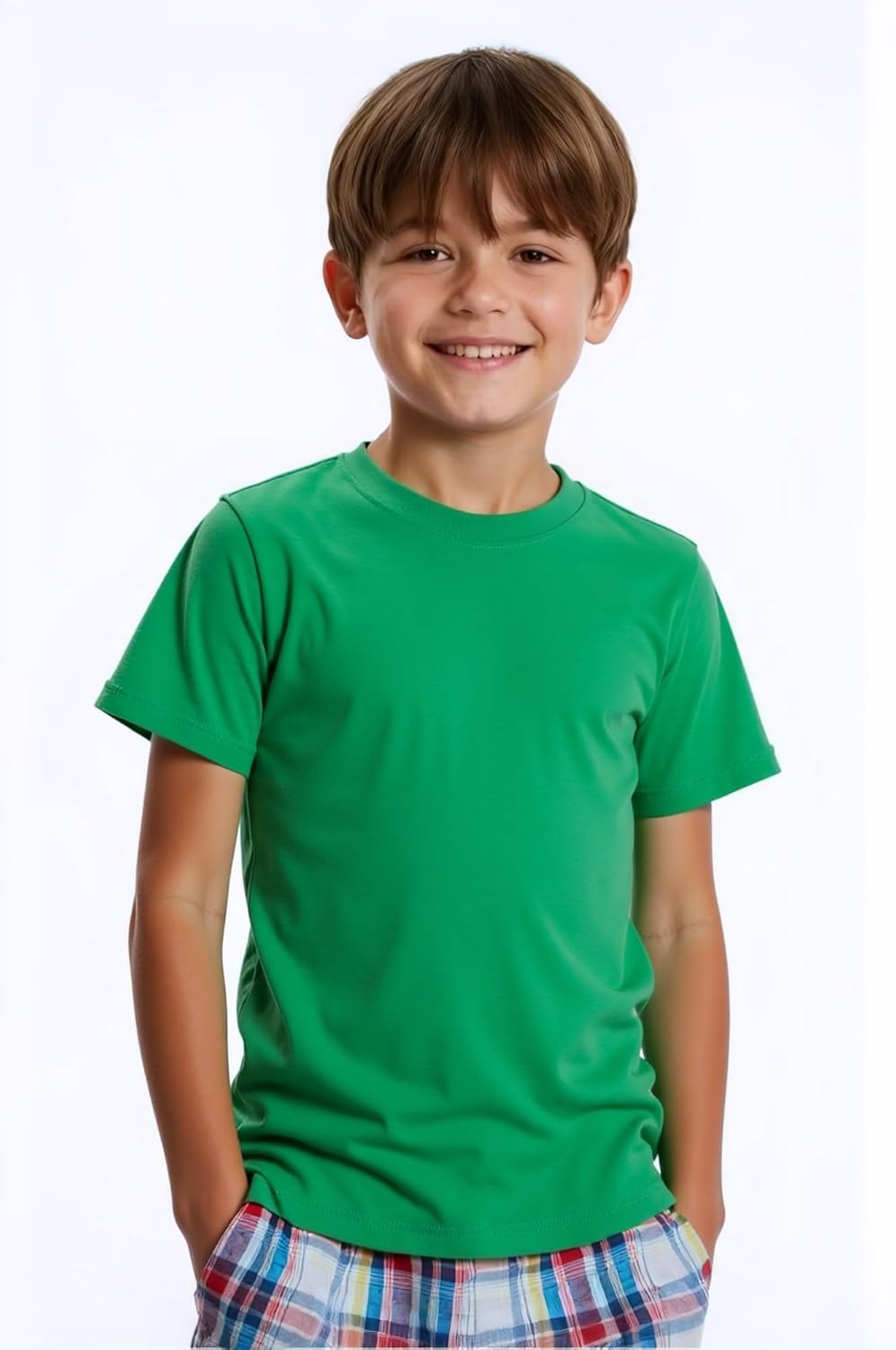 Huata Boys Girls Short Sleeve Tee T-Shirt Crewneck 2 Packs