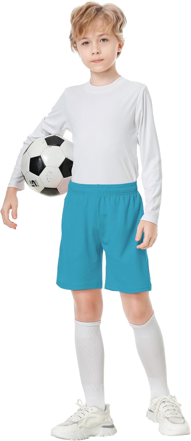 QBK Toddler to Youth Athletic Shorts for Boys and Girls Soccer Basketball Sports
