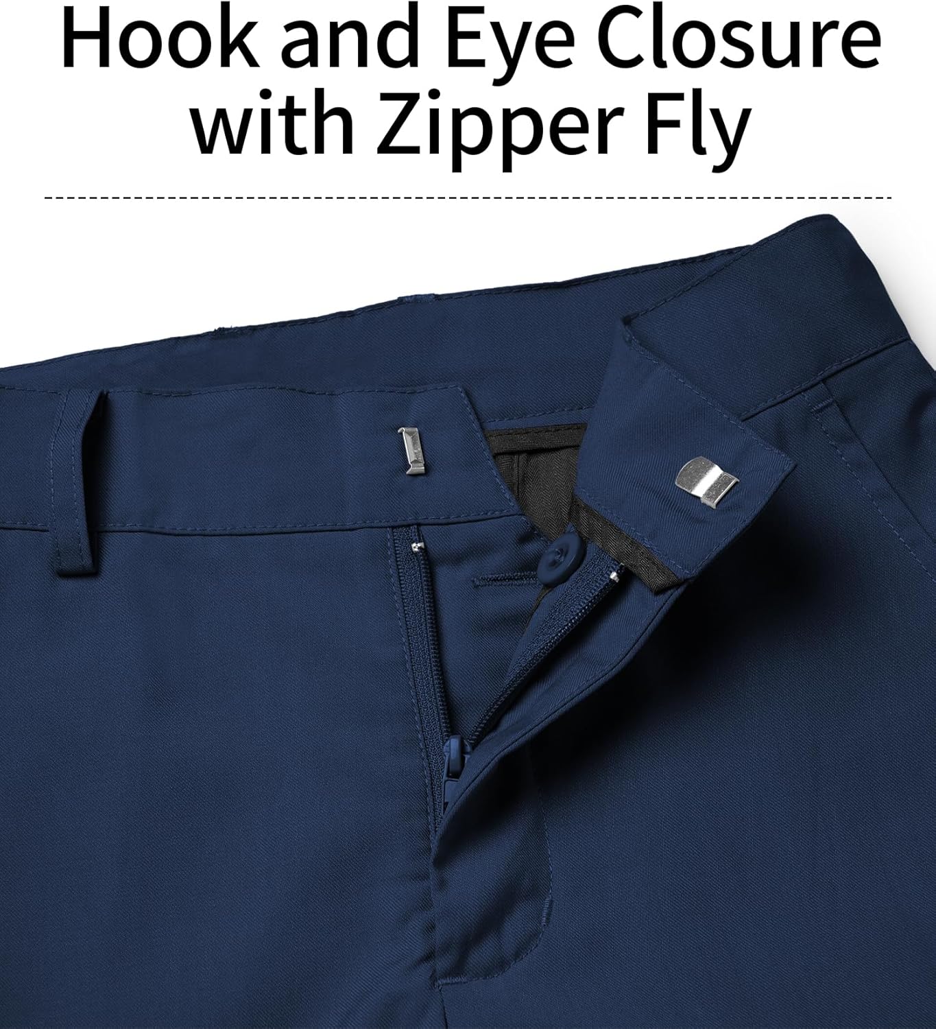 QBK Boys Flat Front Dress Pants Uniform Pants Adjustable Waistband for Toddler to Youth with Pockets