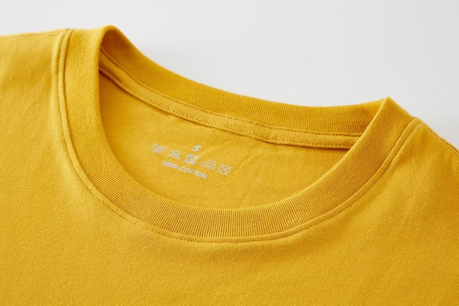 Huata Men's T-Shirt Long Sleeve Crewneck Cotton Tees