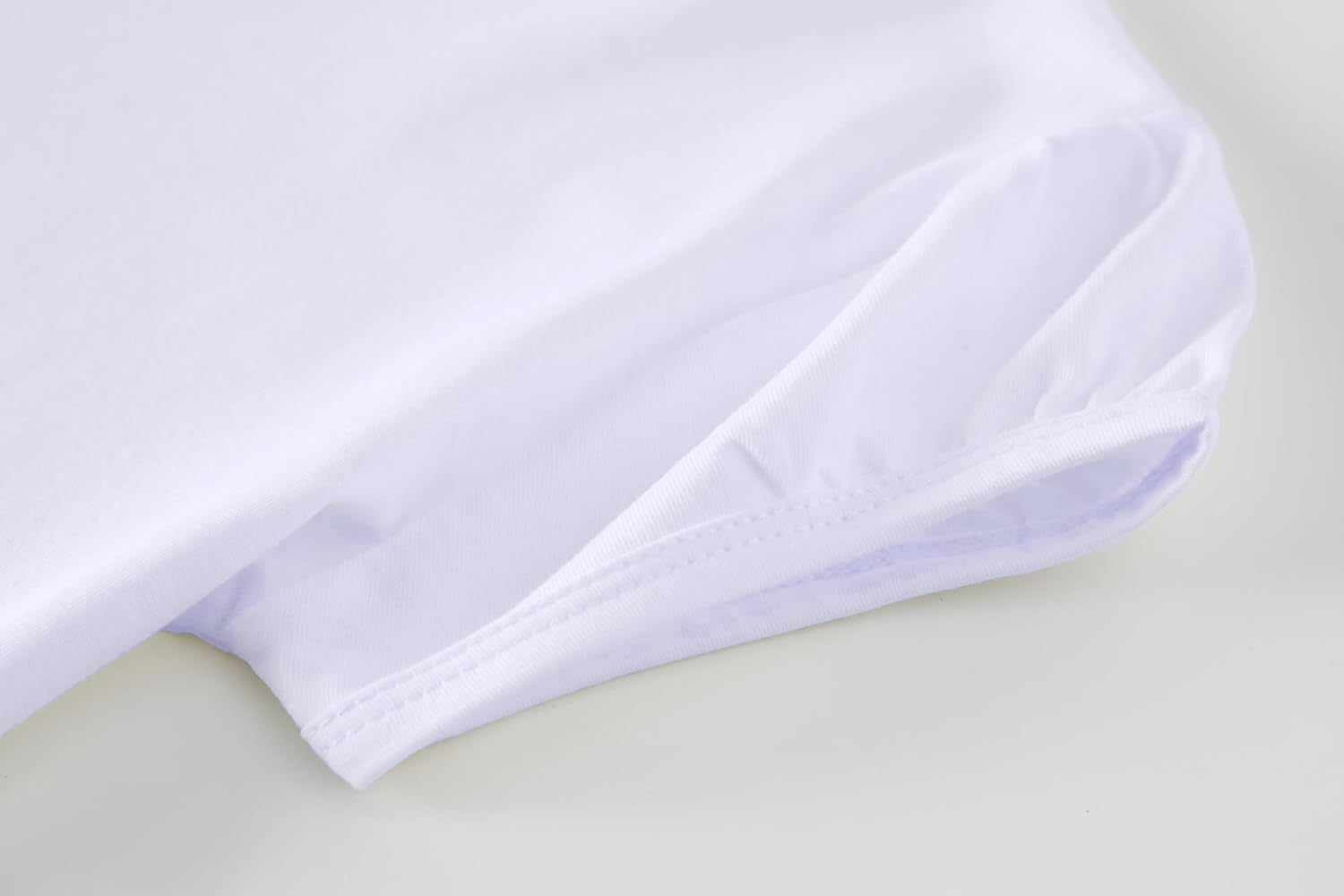 Huata Girls Short Puff Sleeve Tee Basic T-Shirt 2 Packs Crewneck