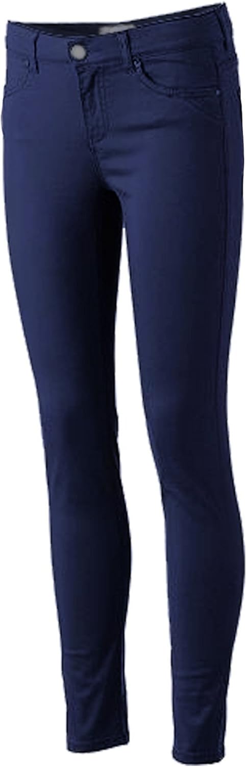 PRO 5 Girls Junior School Uniform Skinny Stretched Pants Black/Navy/Khaki/Grey 0~15