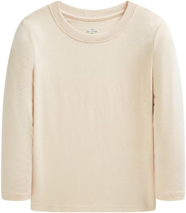 Huata 2 Packs Boys Girls T-Shirt Long Sleeve Crewneck Tee