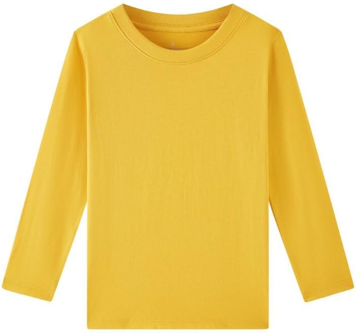 Huata Boys Girls Long Sleeve T-Shirt Unisex Crewneck Tee 2 Packs