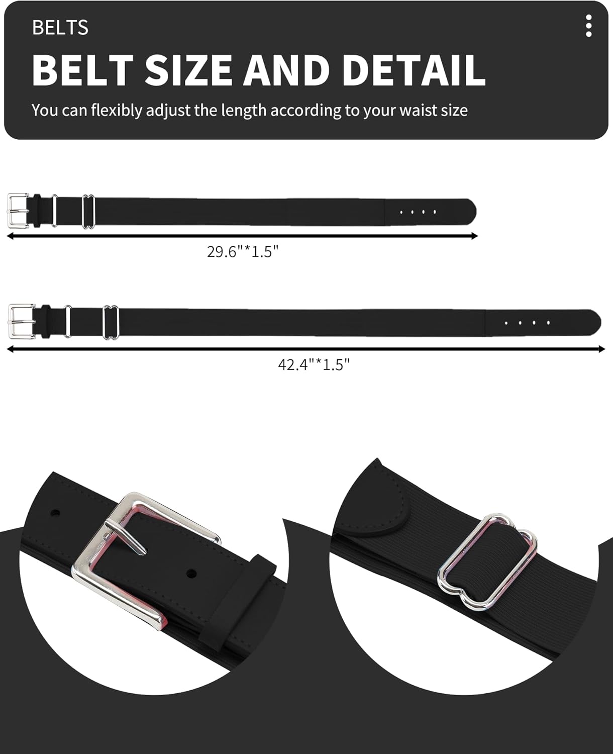 QBK 2T/3T/4T/5T Toddler Baseball Socks And Belt Youth Softball Tee Ball Combo Set for Boy Girl (1 Pairs of Socks & 1 Belt)