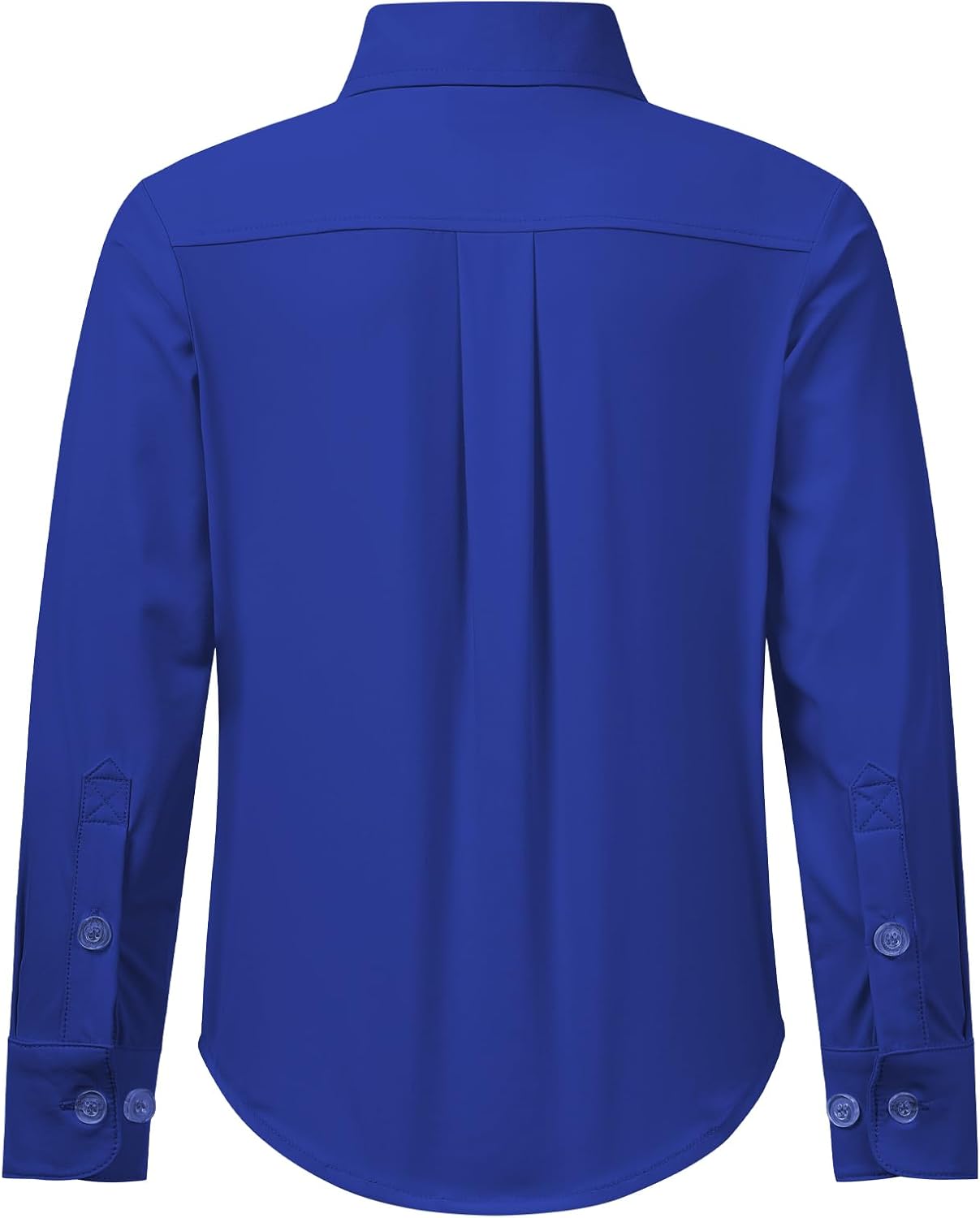 2T-16Y Boys' Stretch Long Sleeve Button Down Toddler Dress Shirt Wrinkle Free Oxford Uniform Shirt with Chest Pocket