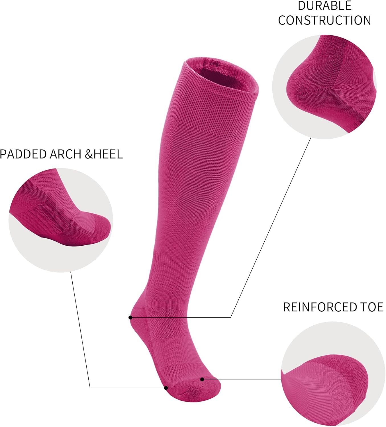 QBK Toddler Baseball Socks And Belt Youth Softball Tee Ball Combo Set for Boy Girl (2 Pairs of Socks & 1 Belt)