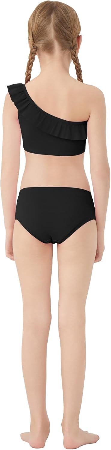 QBK Girls' Swimming Bottom Suit Swim Brief UPF50+ Rash Guard Swimsuit Sun Protection Quick Dry (2t-14Years)