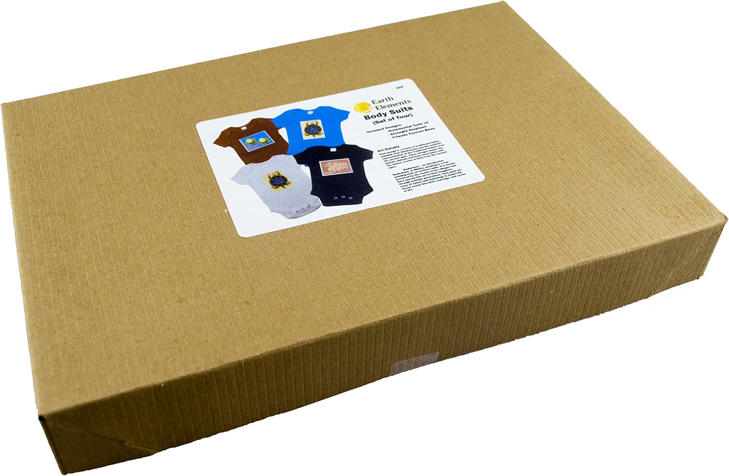 Earth Elements Baby Boys’ Short Sleeve Bodysuits (Set of 4)