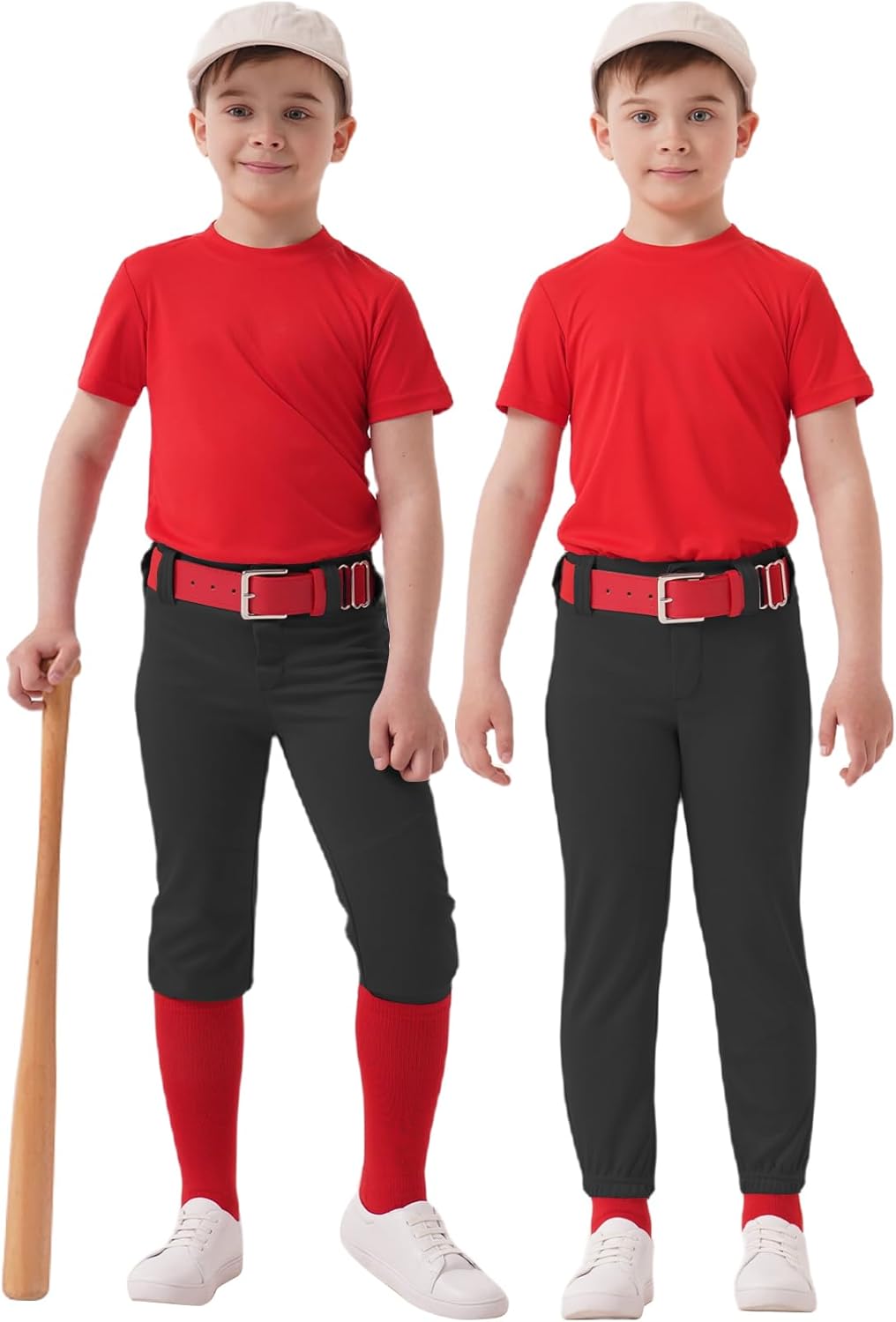 QBK 2T-17Y Toddler Baseball Pants Youth Softball Pants Kids Tee Ball Pants for Boy Girl