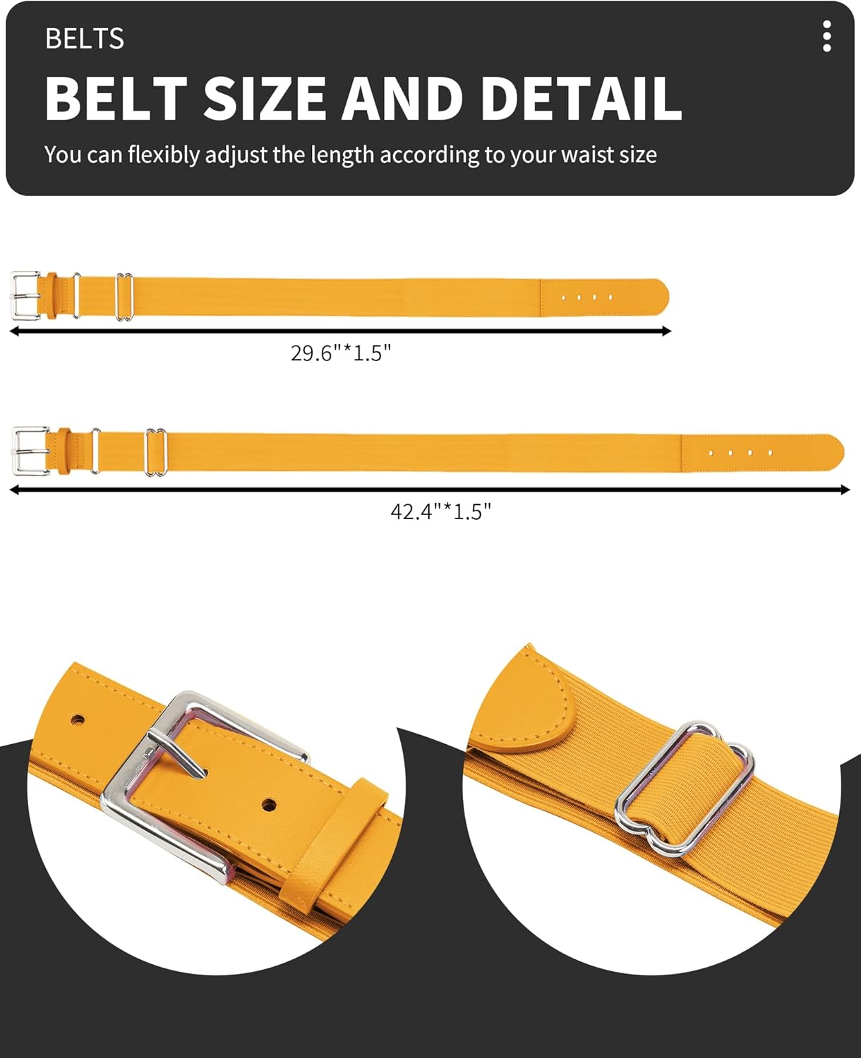 QBK 2T/3T/4T/5T Toddler Baseball Socks And Belt Youth Softball Tee Ball Combo Set for Boy Girl (1 Pairs of Socks & 1 Belt)