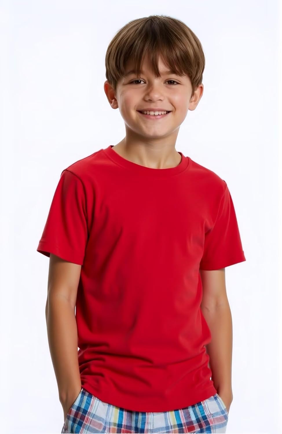 Huata Boys Girls Short Sleeve Tee T-Shirt Crewneck 2 Packs